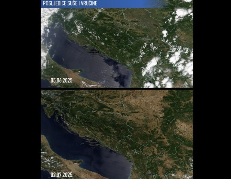 Snimak regije nakon skoro 40 dana bez padavina